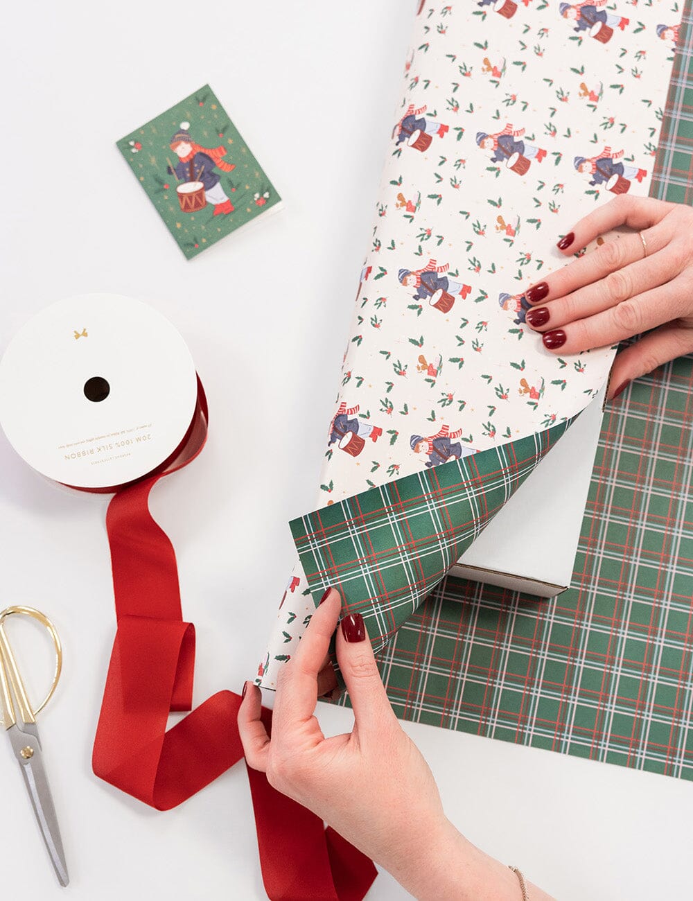 Drummer Boy / Classic Tartan 6pk Gift Wrap Sheets