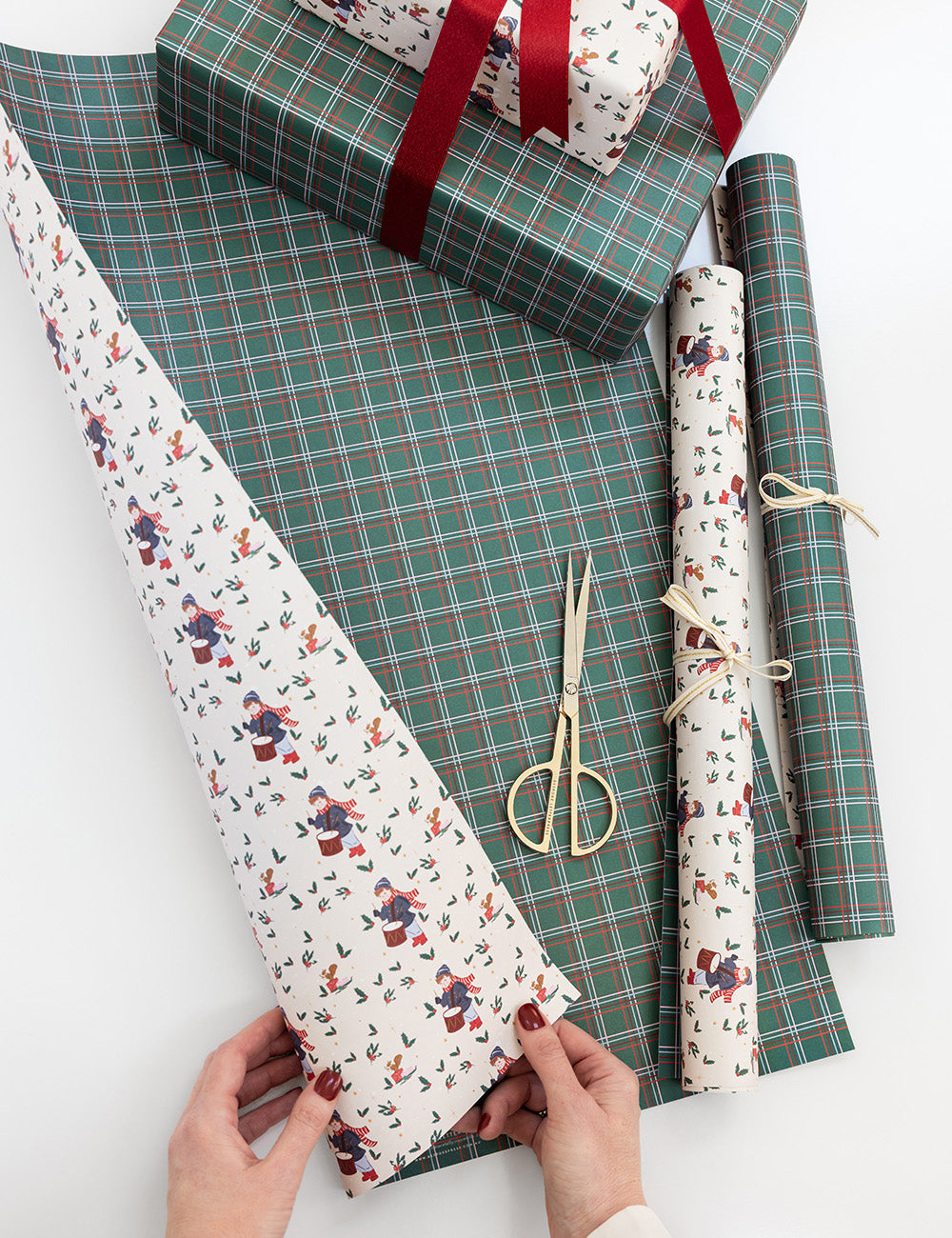 Drummer Boy / Classic Tartan 6pk Gift Wrap Sheets