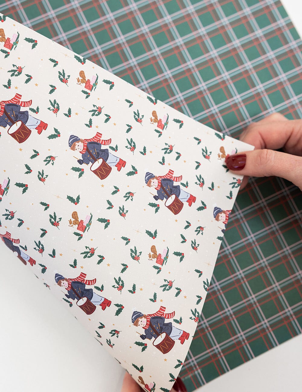 Drummer Boy / Classic Tartan 6pk Gift Wrap Sheets