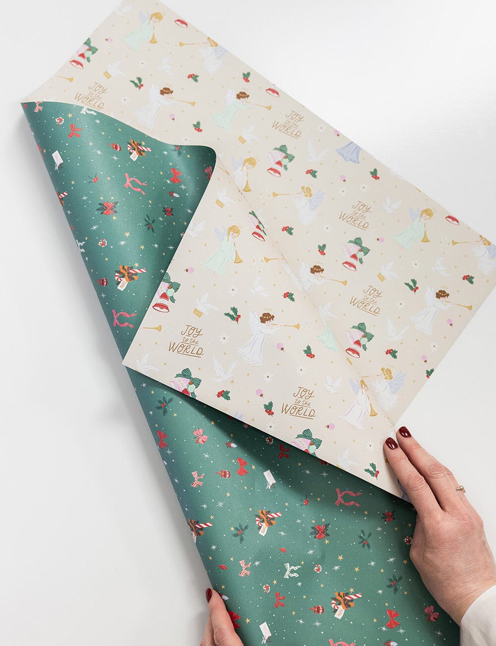 Joy to the World / Merry & Bright 6pk Gift Wrap Sheets