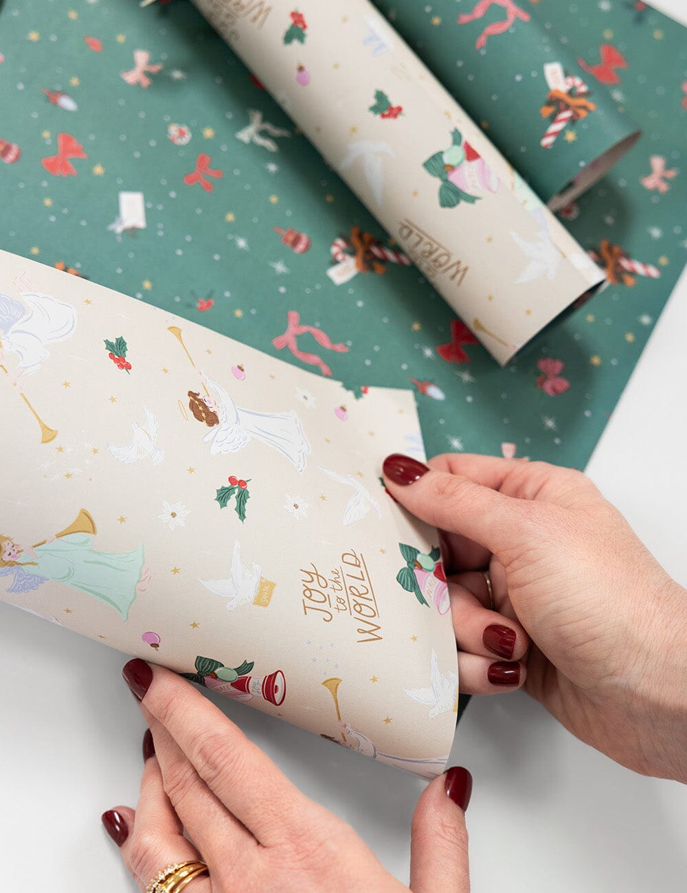 Joy to the World / Merry & Bright 6pk Gift Wrap Sheets
