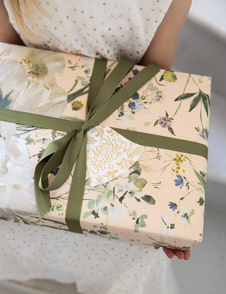 Gift Wrap Roll - Summer Peonies (Blush) Gift Wrapping Bespoke Letterpress 
