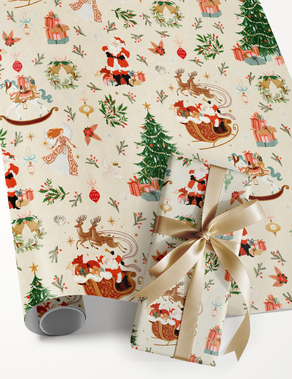 Gift Wrap Roll - Jolly Santa