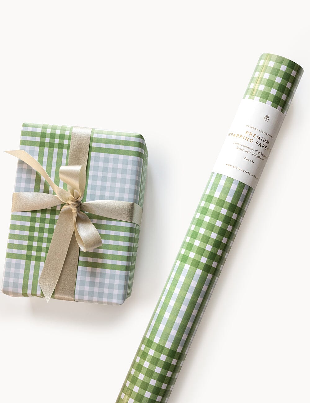 Gift Wrap Roll 3m - Nordic Blue Check