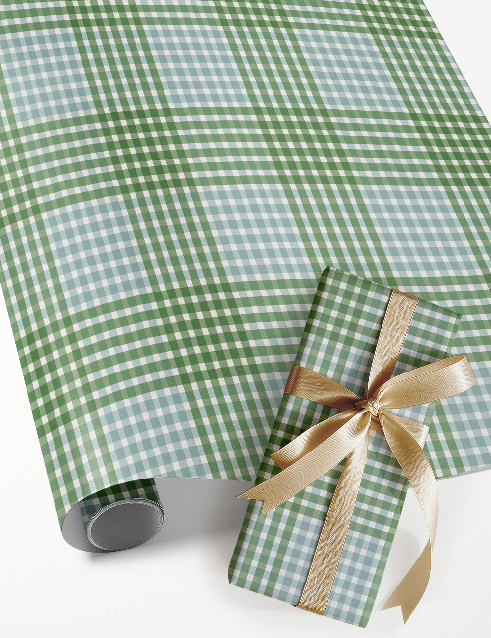 Gift Wrap Roll - Nordic Blue Check
