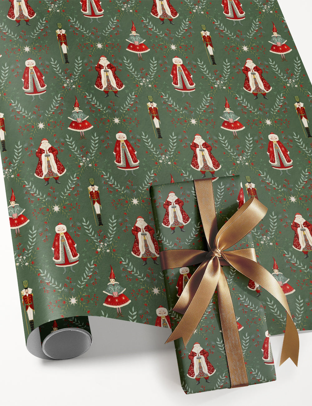 Gift Wrap Roll - Mr & Mrs Claus