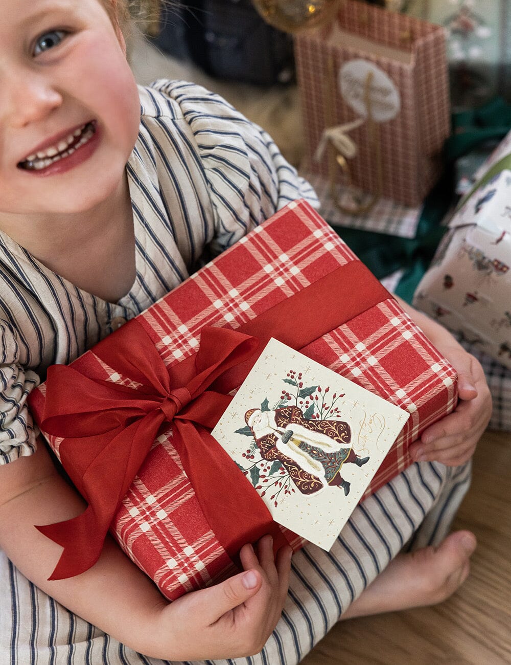 Gift Wrap Roll 3m - Christmas Red Check Plaid