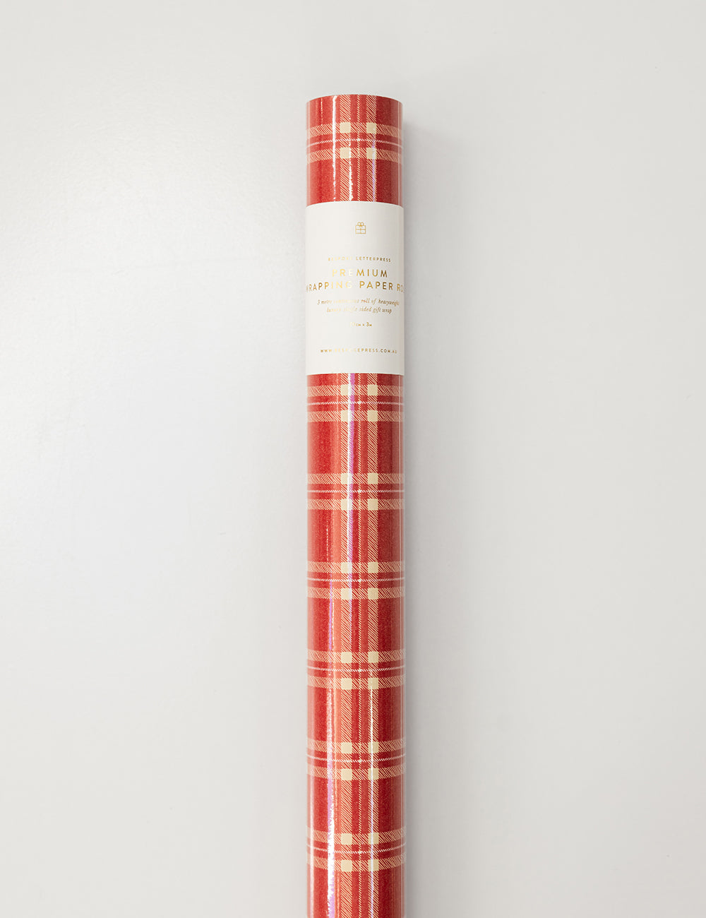 Gift Wrap Roll - Christmas Red Check Plaid