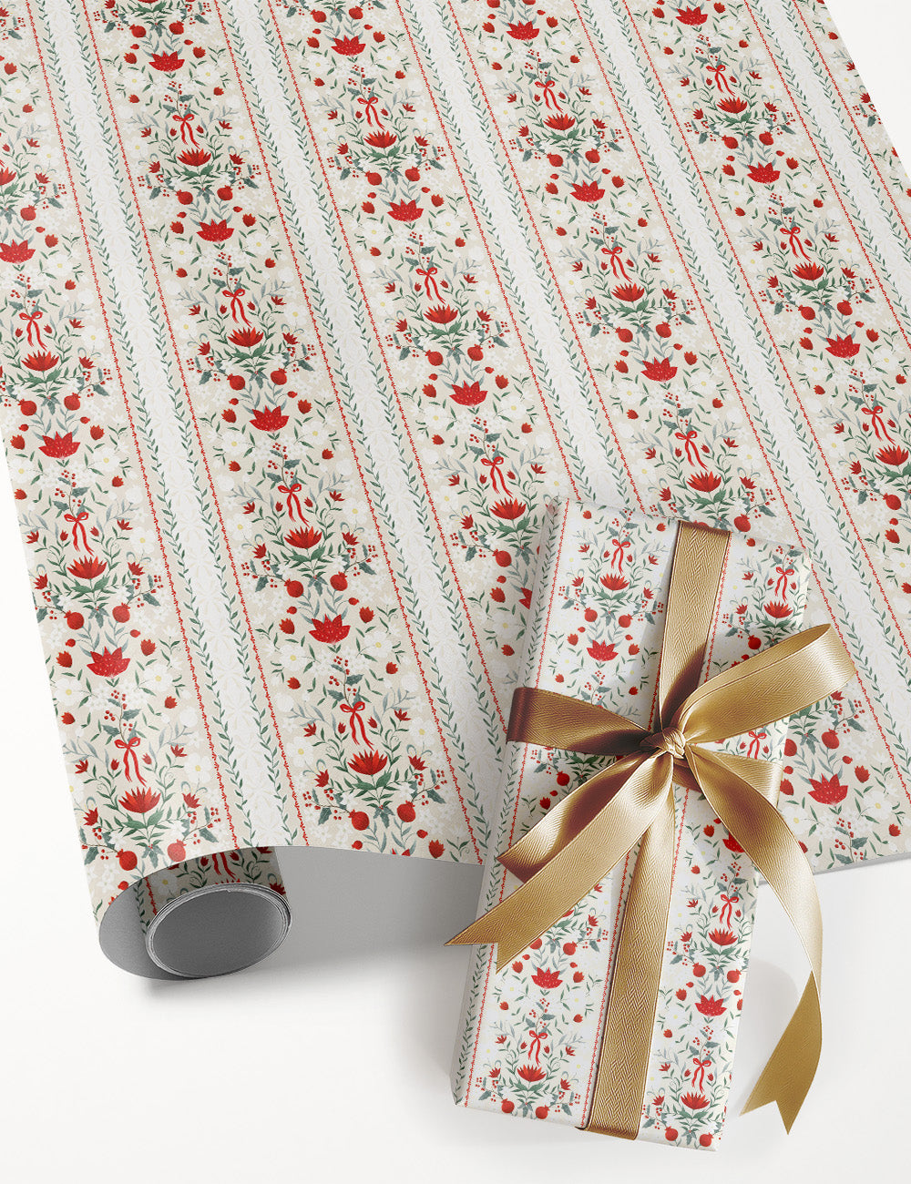 Gift Wrap Roll - Festive Florals
