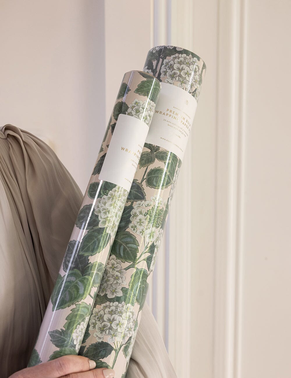 Gift Wrap Roll 3m - Hydrangea Gift Wrapping Bespoke Letterpress 