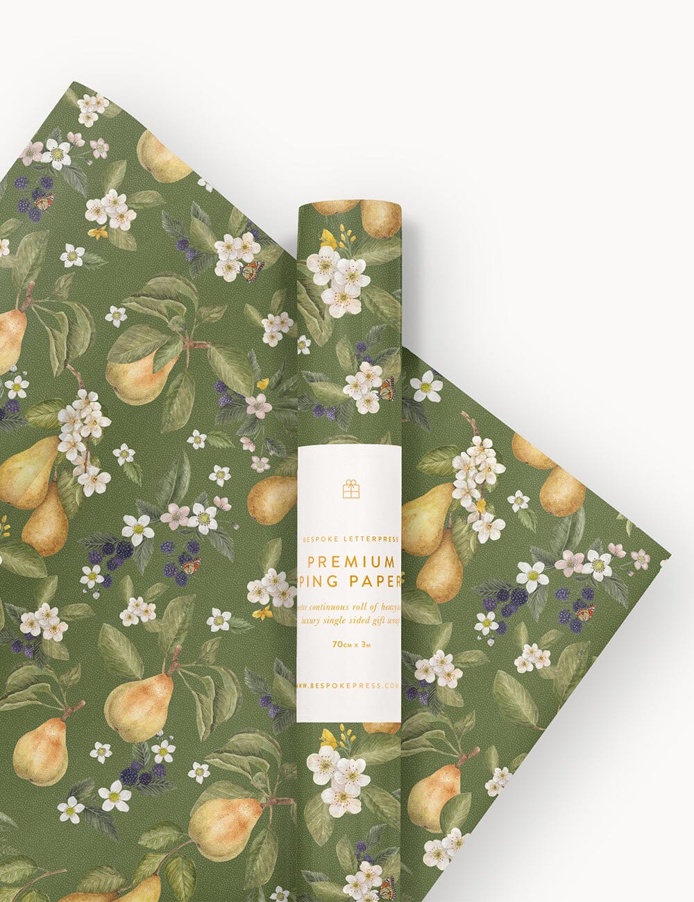 Gift Wrap Roll 3m - Pears Gift Wrapping Bespoke Letterpress 