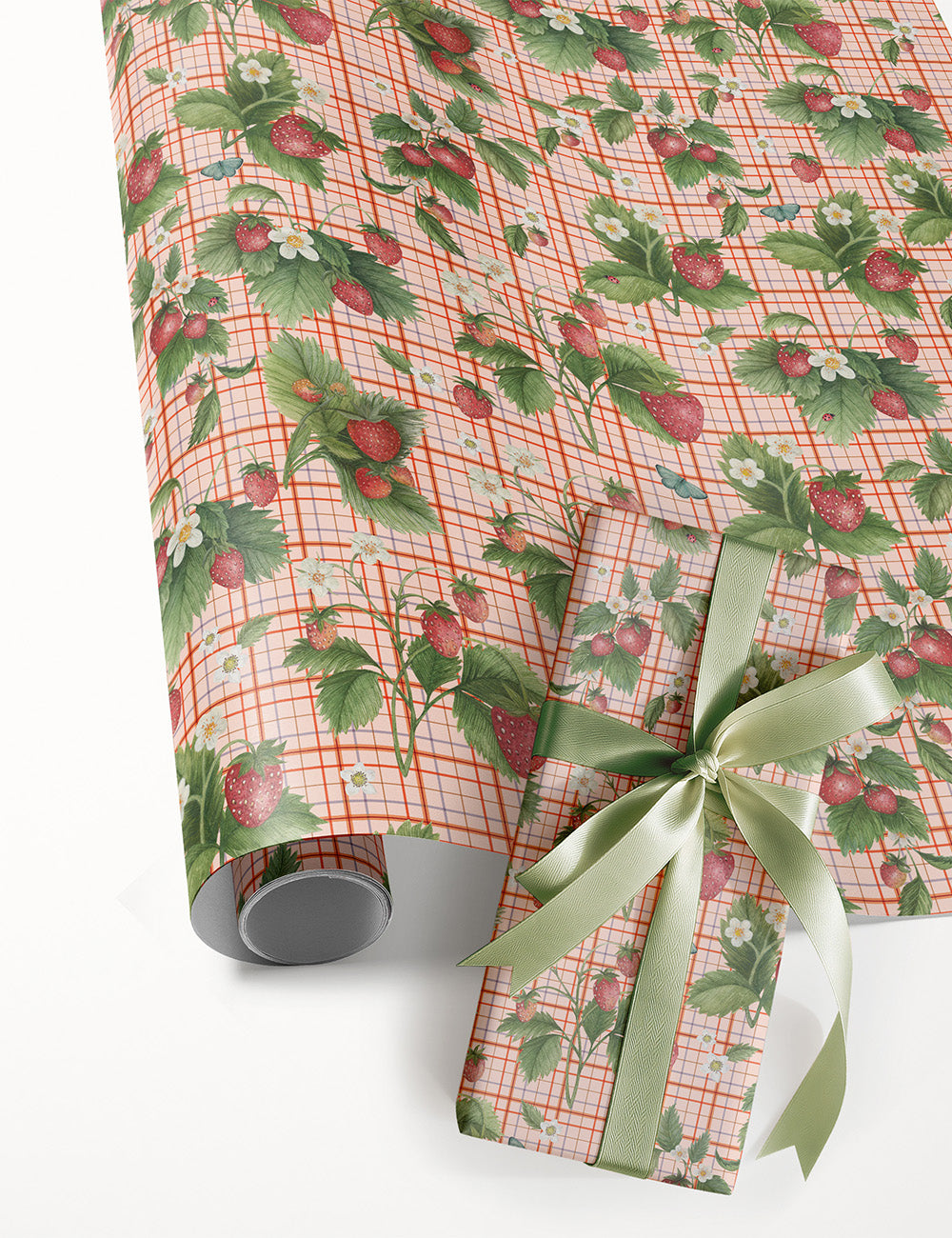 Gift Wrap Roll - Strawberries