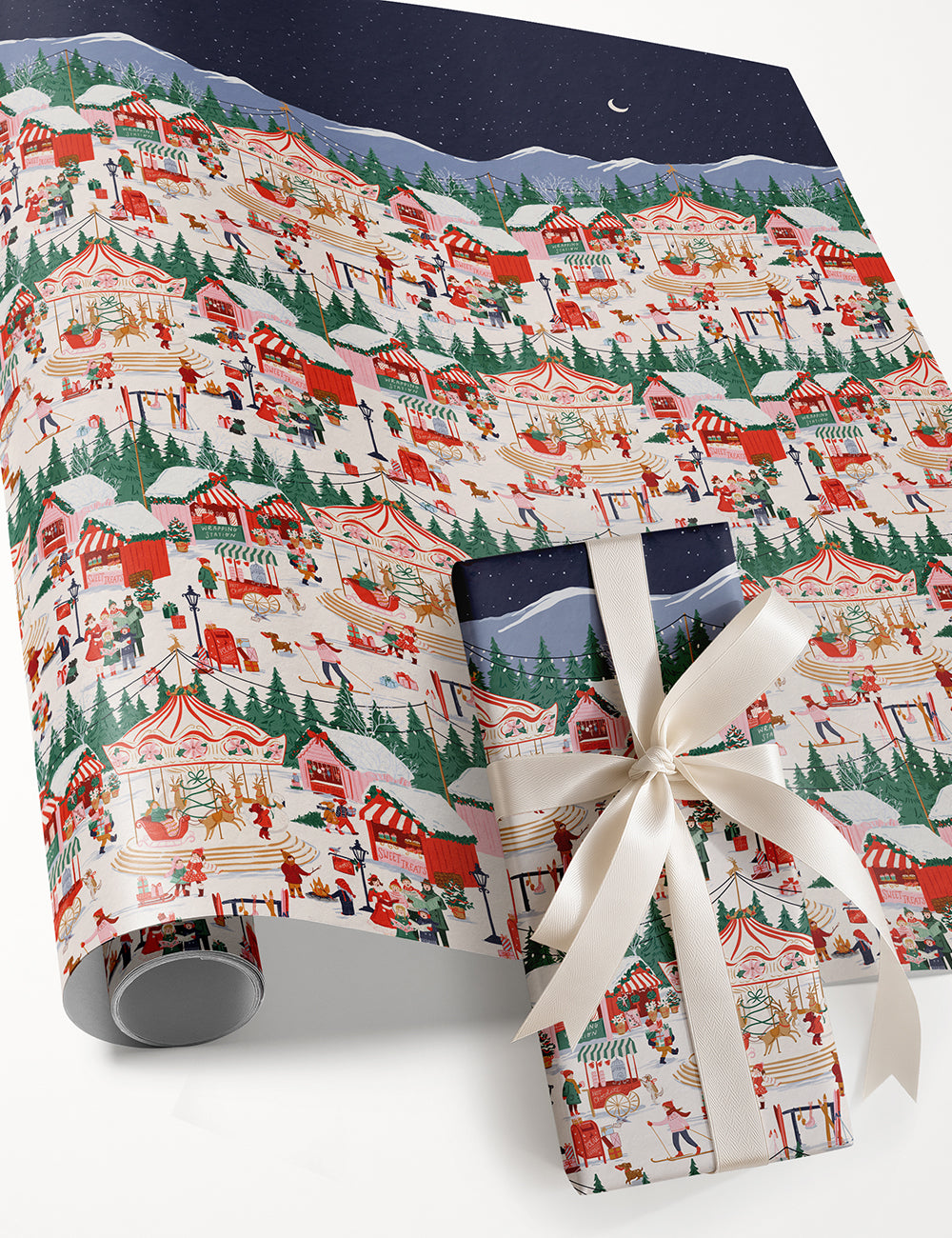 Gift Wrap 3m Roll - Christmas Market