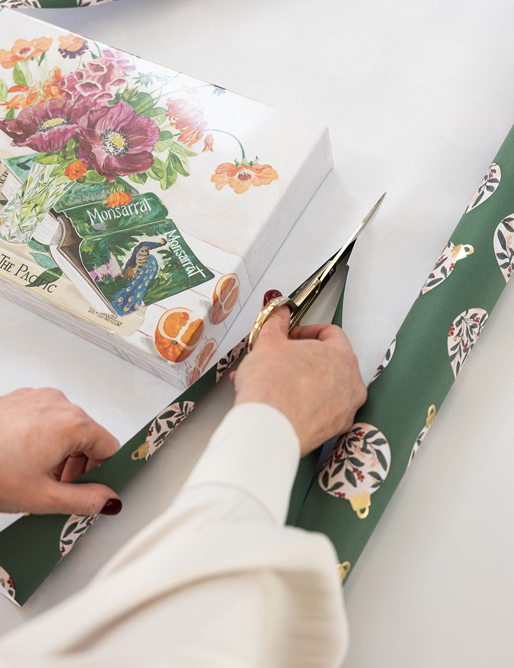 Gift Wrap 3m Roll - Christmas Ornaments
