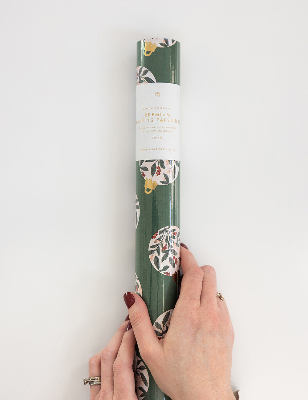 Gift Wrap 3m Roll - Christmas Ornaments