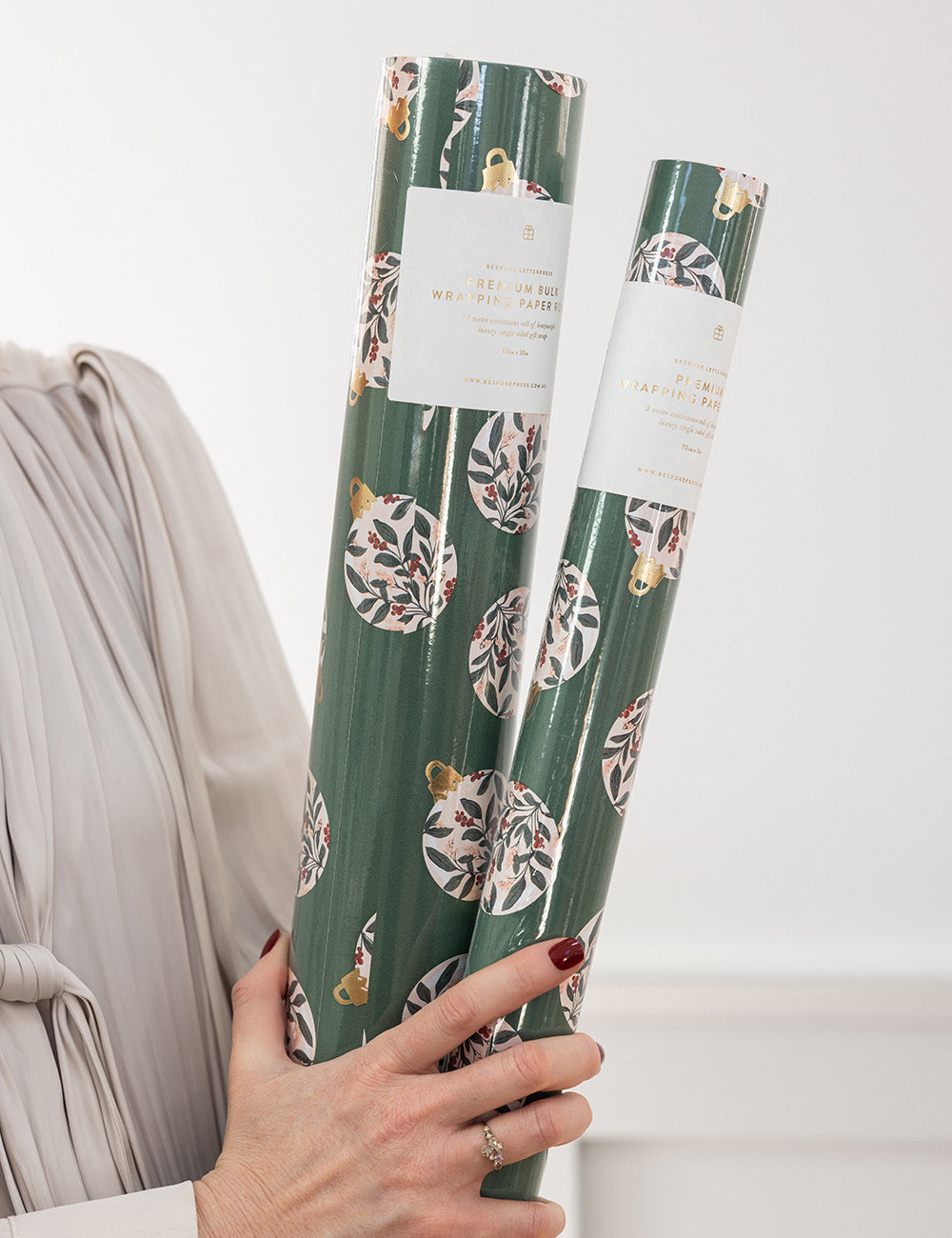 Gift Wrap 3m Roll - Christmas Ornaments