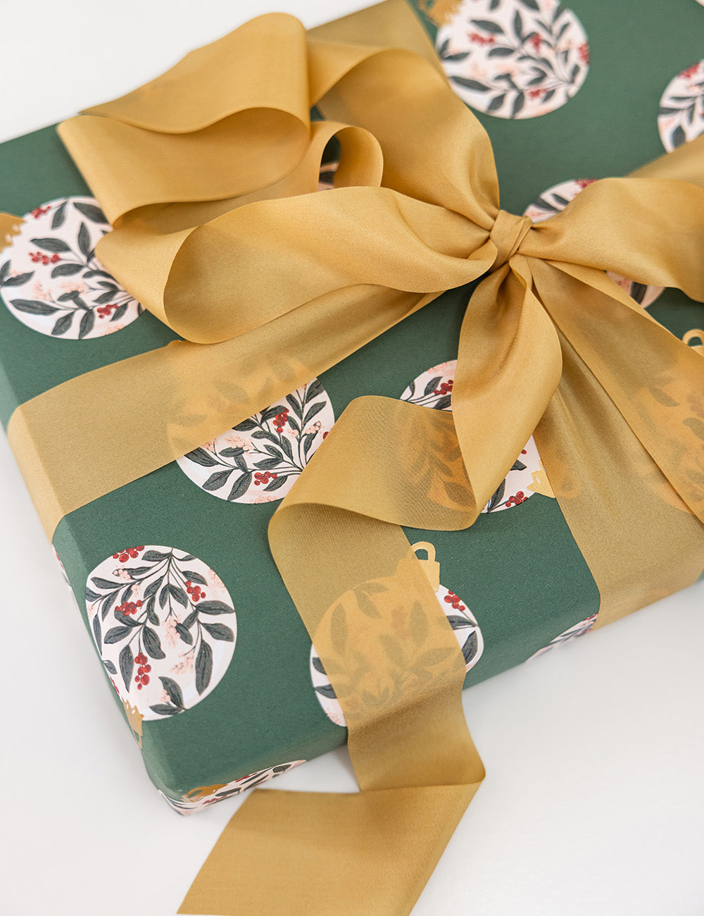Gift Wrap 3m Roll - Christmas Ornaments