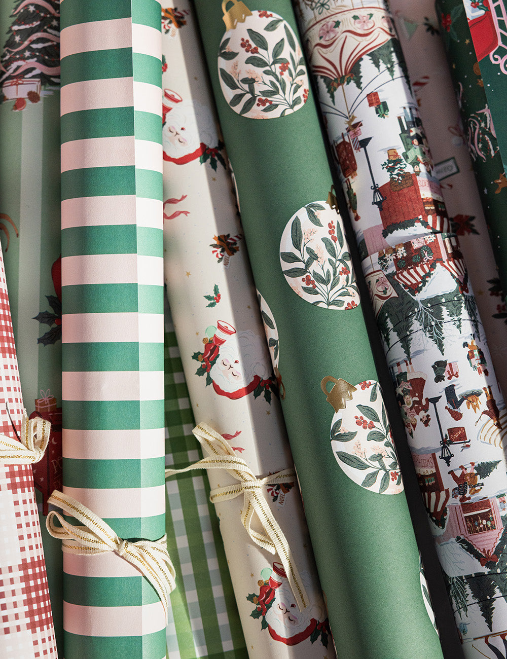 Gift Wrap 3m Roll - Christmas Ornaments