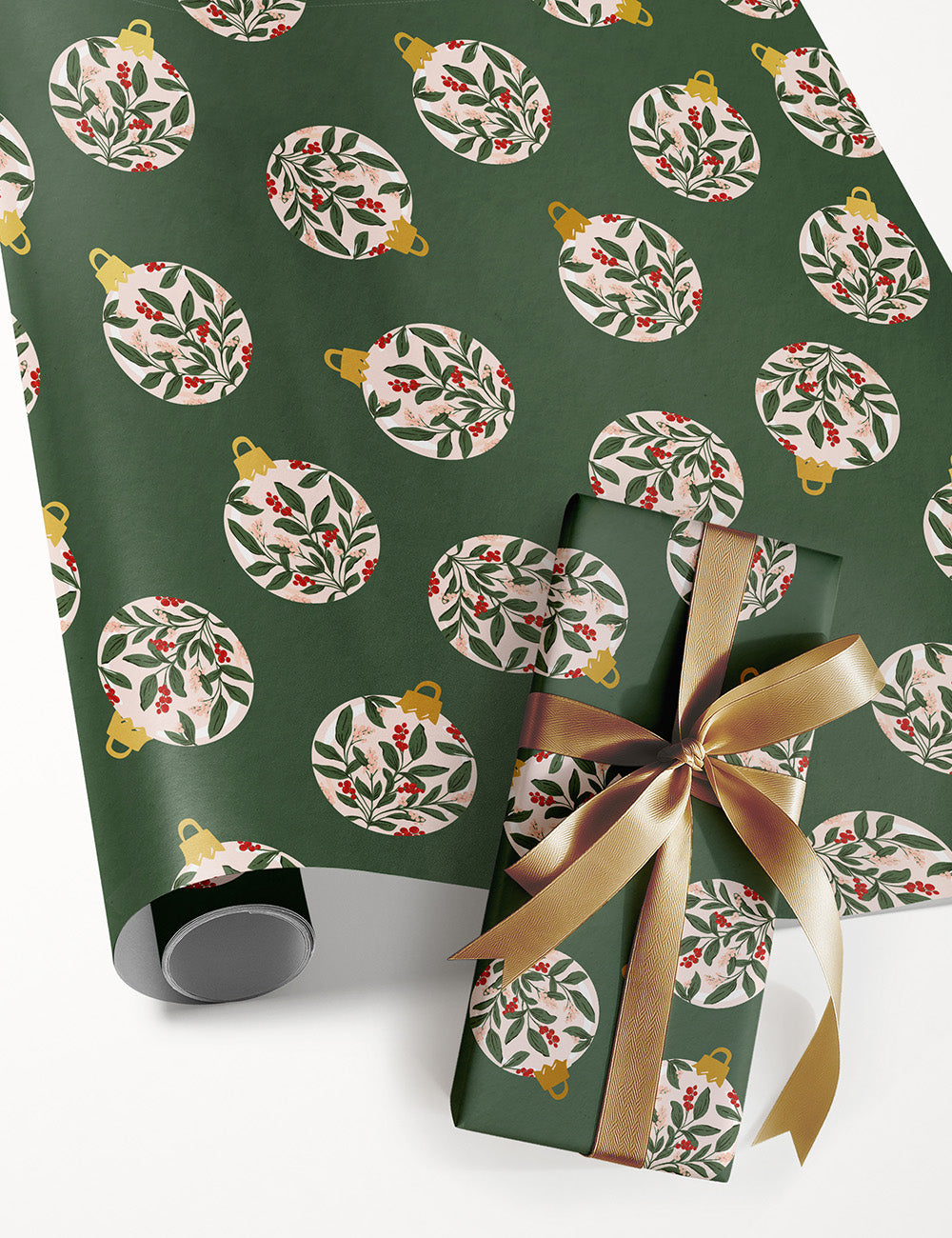 Gift Wrap 3m Roll - Christmas Ornaments