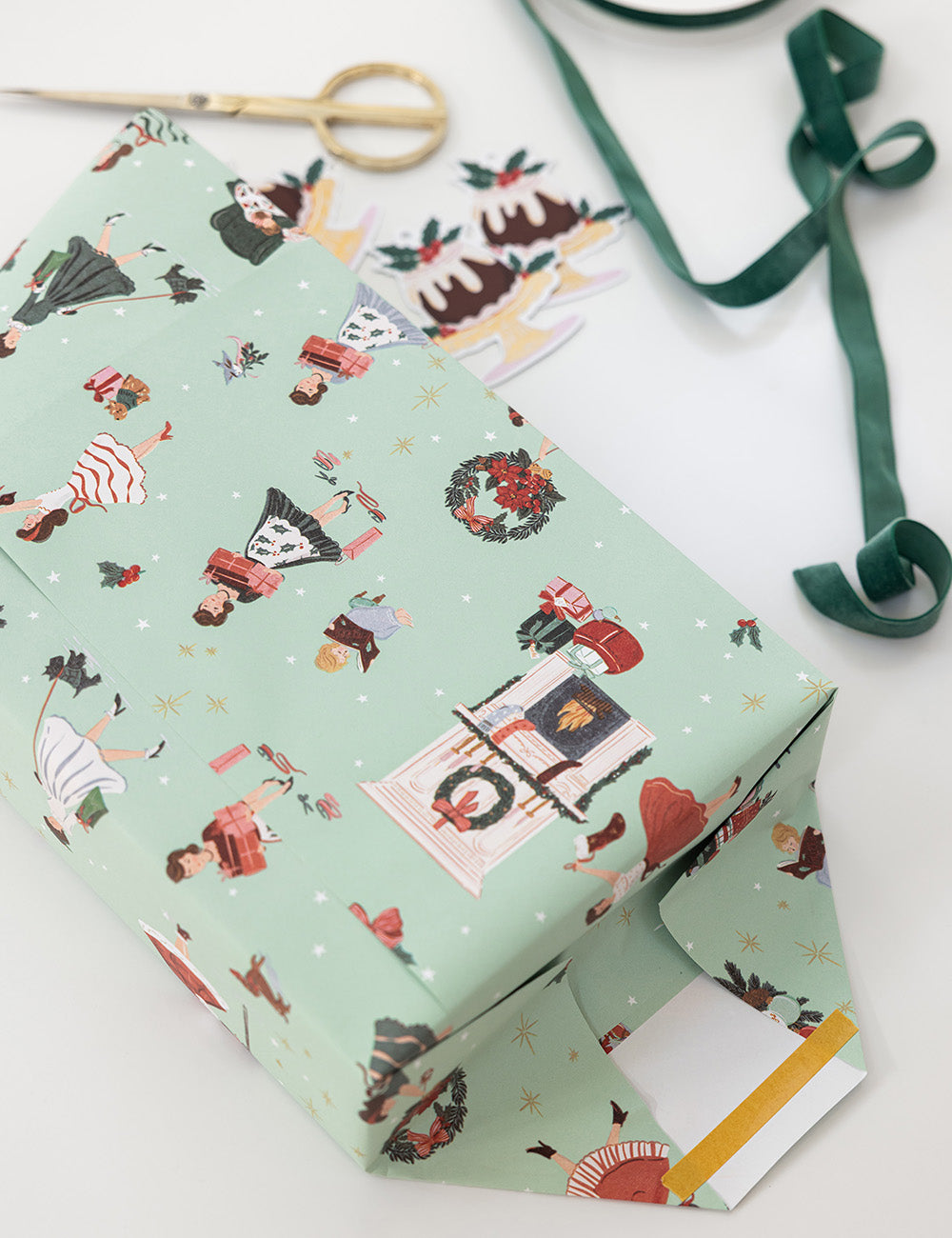 Gift Wrap 3m Roll - Christmas Ladies