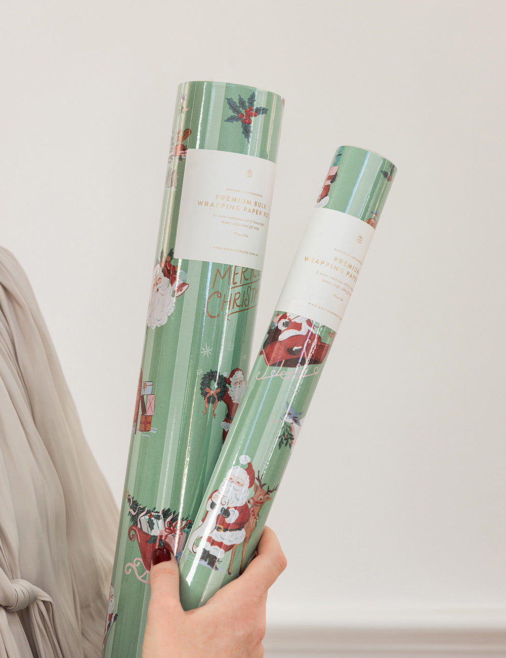 Gift Wrap 3m Roll - Christmas Santas