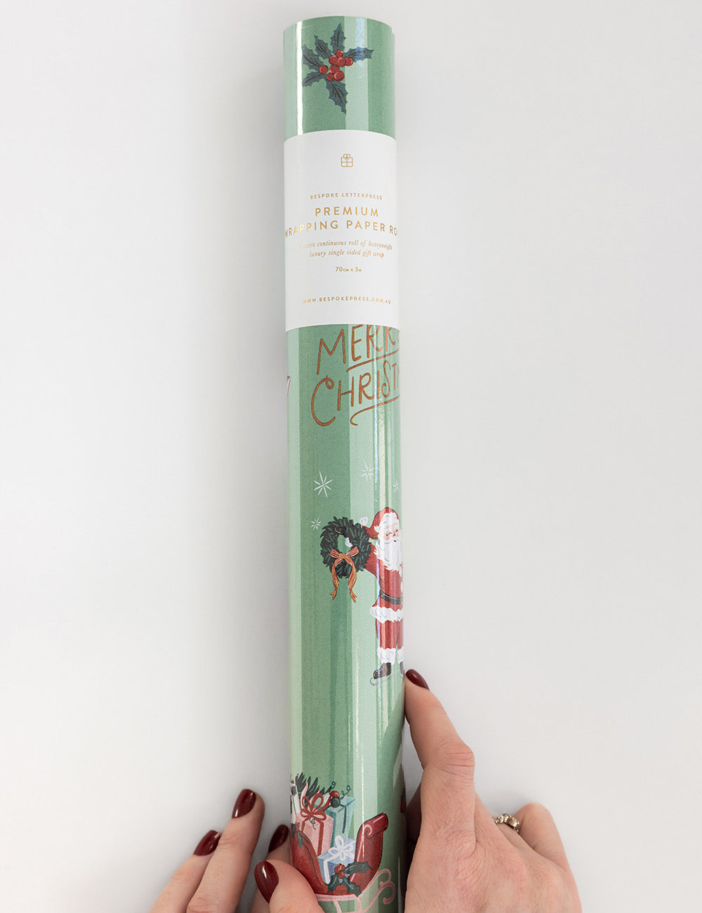 Gift Wrap Roll - Christmas Santas