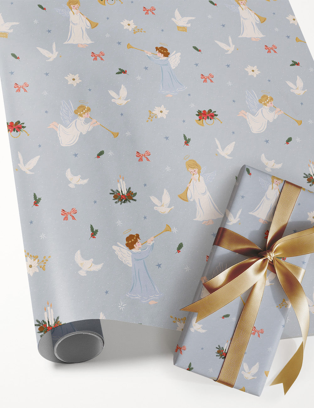 Gift Wrap 3m Roll - Herald Angels