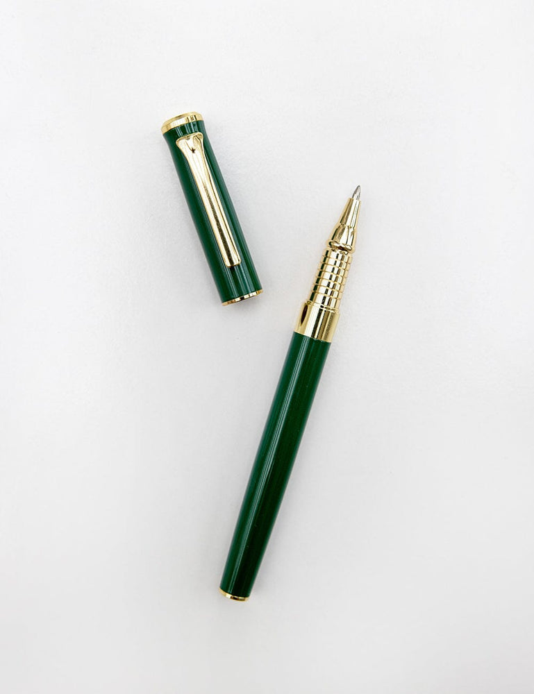 Green Executive Gel Ink Pen Desktop Stationery Bespoke Letterpress 