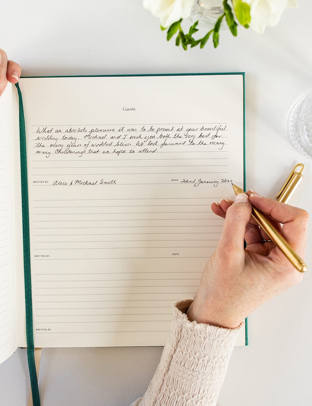 SECONDS SALE - Guest Book - Juniper (discontinued) Journals Bespoke Letterpress 