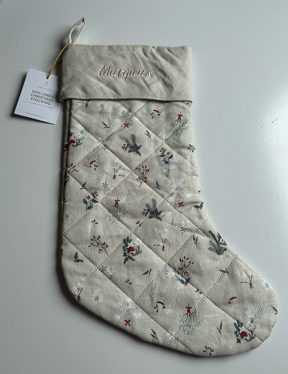 SECONDS - Heirloom Holly Christmas Stocking - Margaux