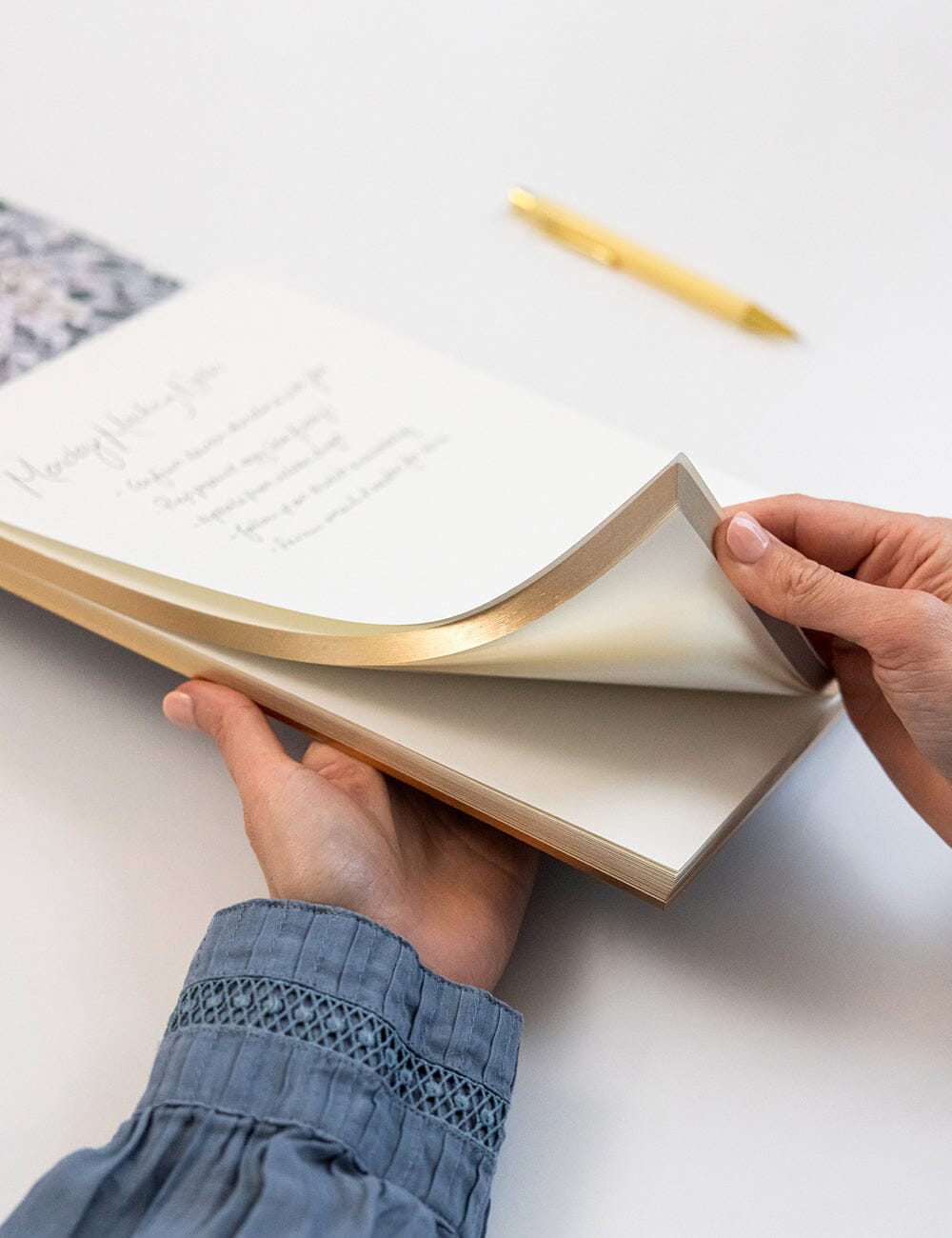 Ivory Garden Notepad Jumbo Jotter Jotters Bespoke Letterpress 