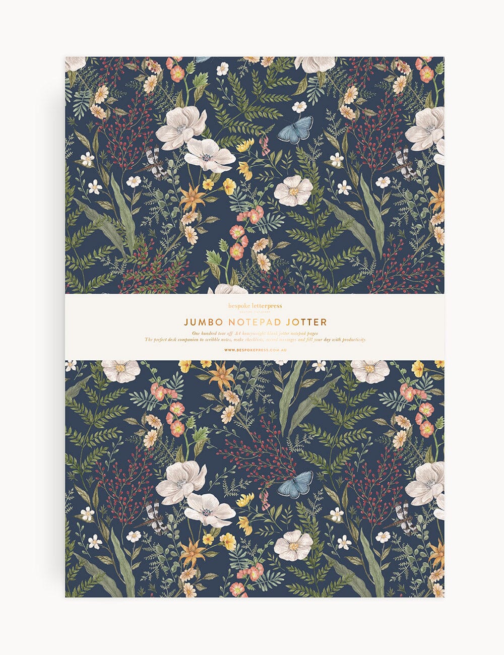 Dusk in Bloom Notepad Jumbo Jotter Jotters Bespoke Letterpress 