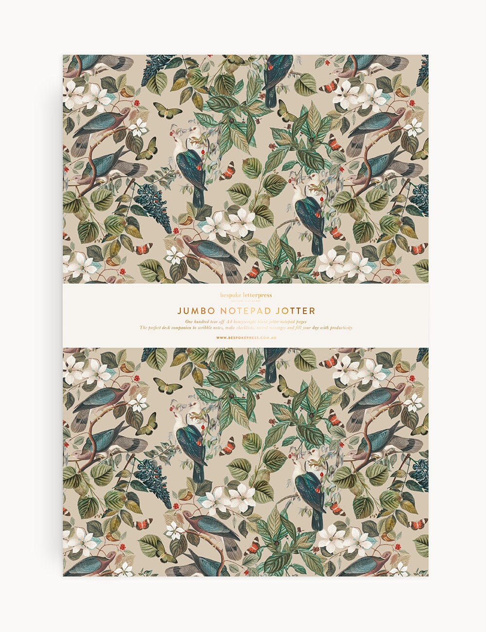 Botanical Grove Notepad Jumbo Jotter Jotters Bespoke Letterpress 