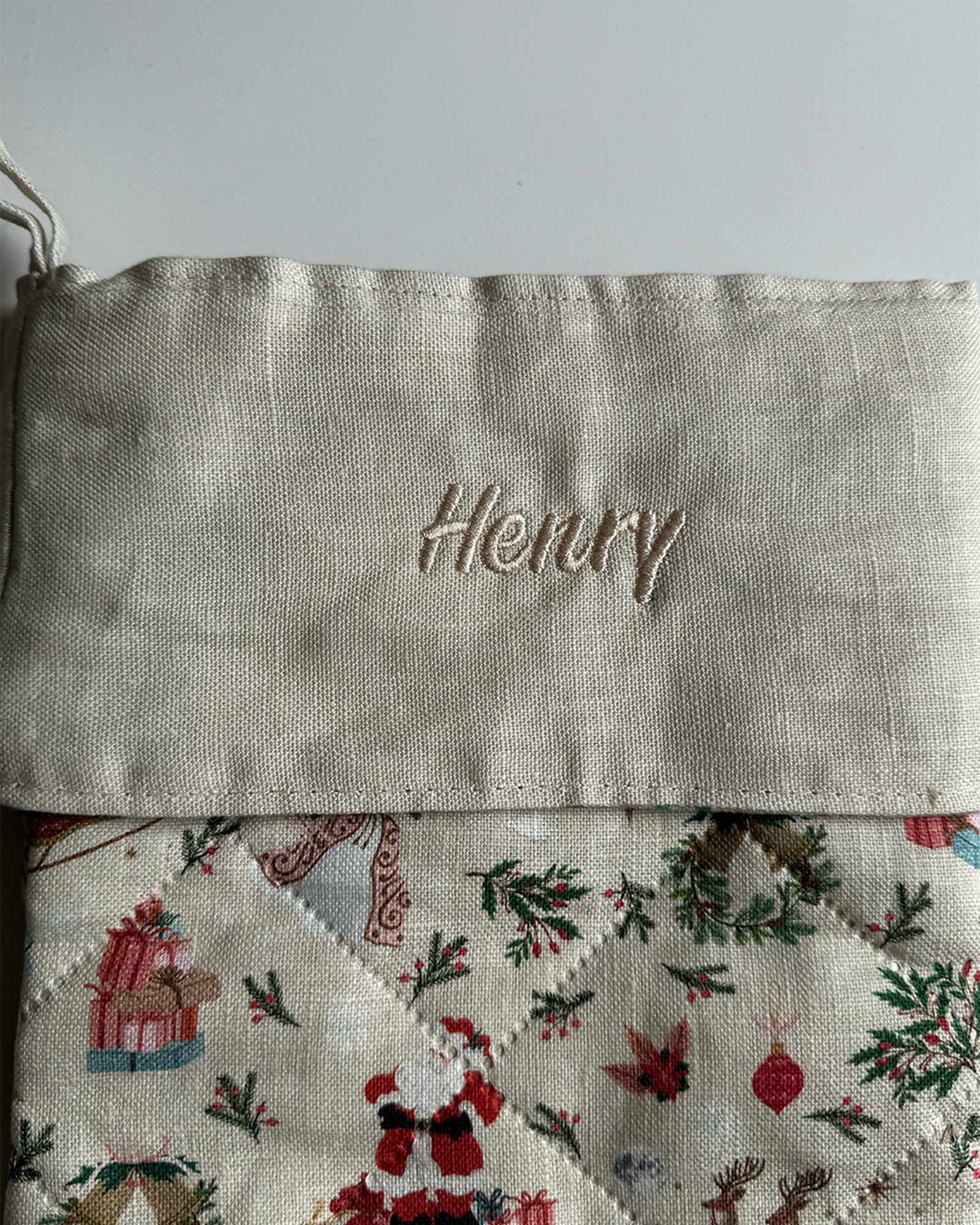 SECONDS - Jolly Santa Sleigh Heirloom Christmas Stocking - Henry