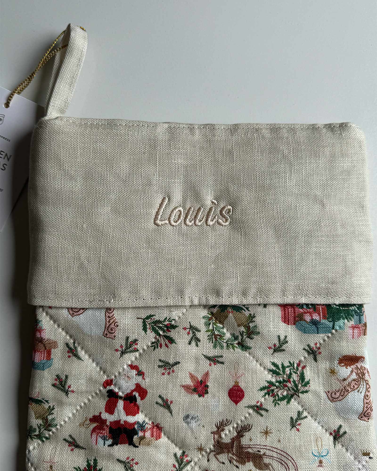 SECONDS - Jolly Santa Sleigh Heirloom Christmas Stocking - Louis