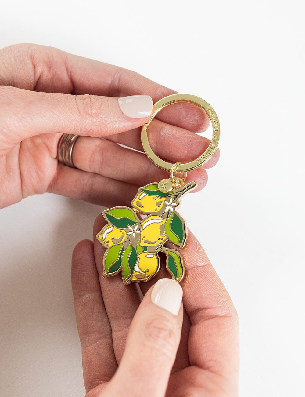 Lemon Enamel Keyring