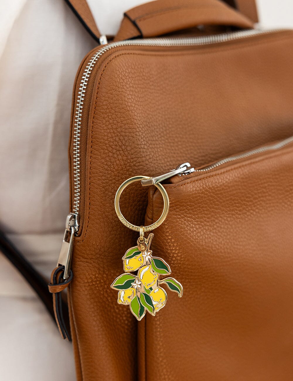 Lemon Enamel Keyring