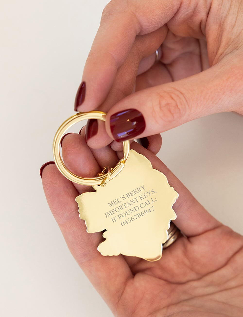 Strawberries Enamel Keyring