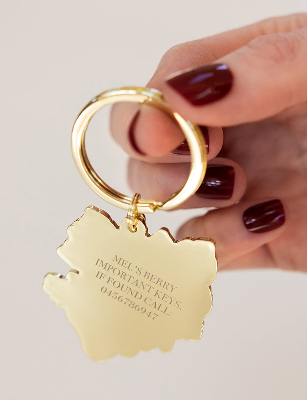 Strawberries Enamel Keyring