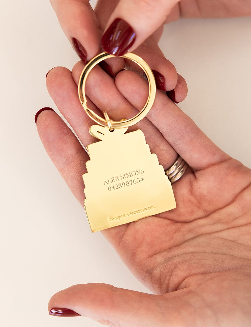 Book Stack Enamel Keyring