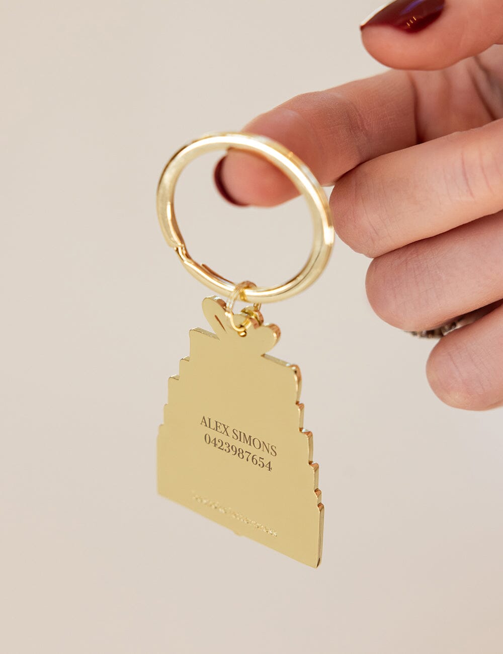 Book Stack Enamel Keyring Keyring Bespoke Letterpress 