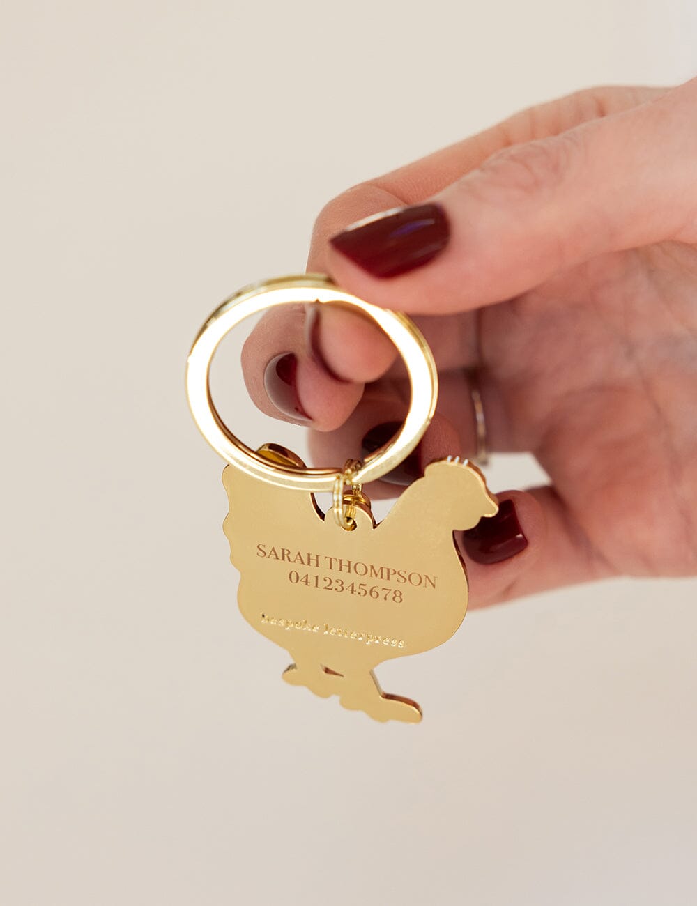 Chicken Enamel Keyring