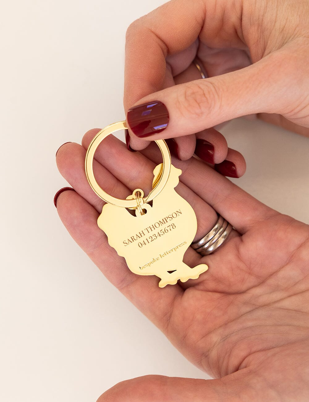 Chicken Enamel Keyring