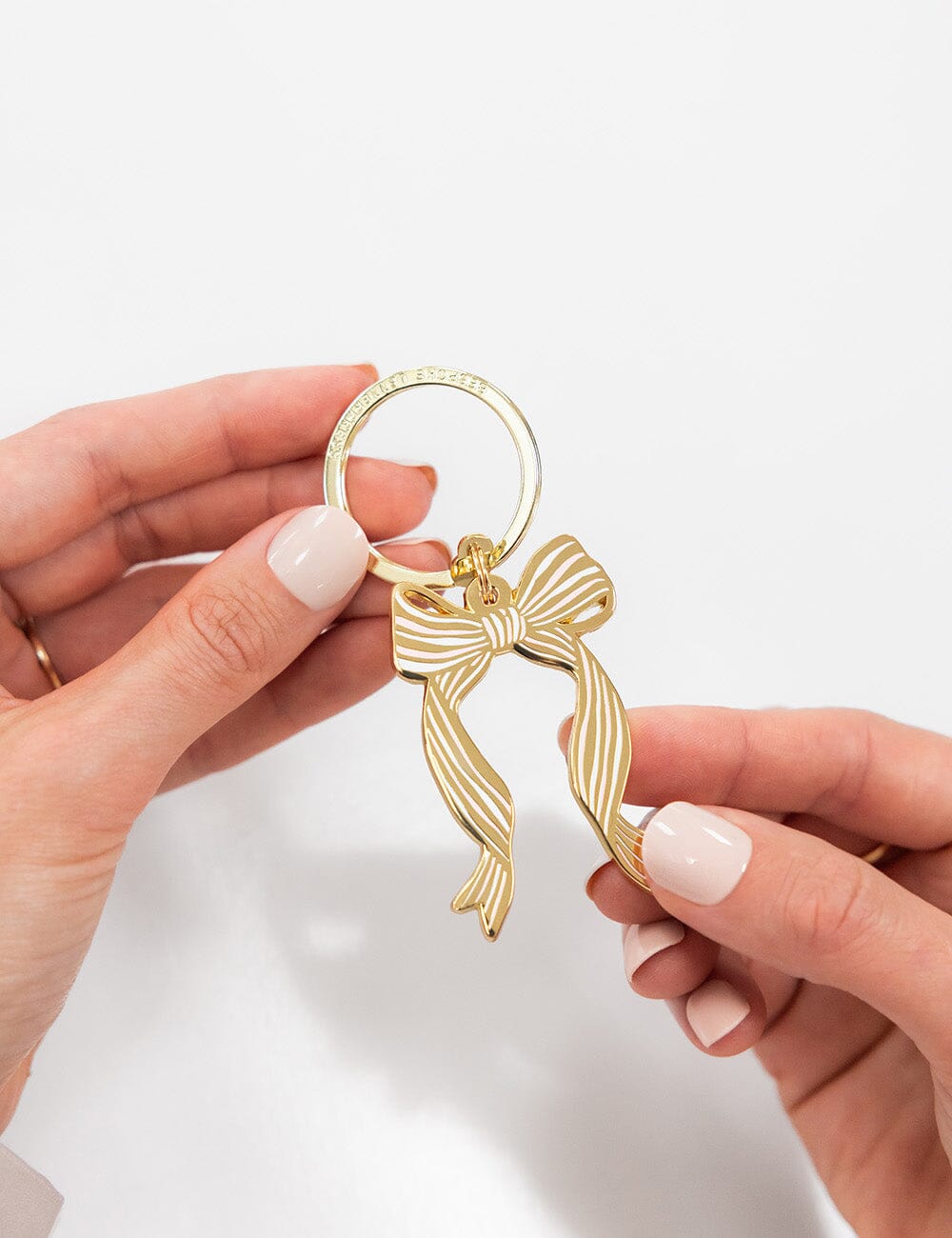Ribbon Bow Enamel Keyring