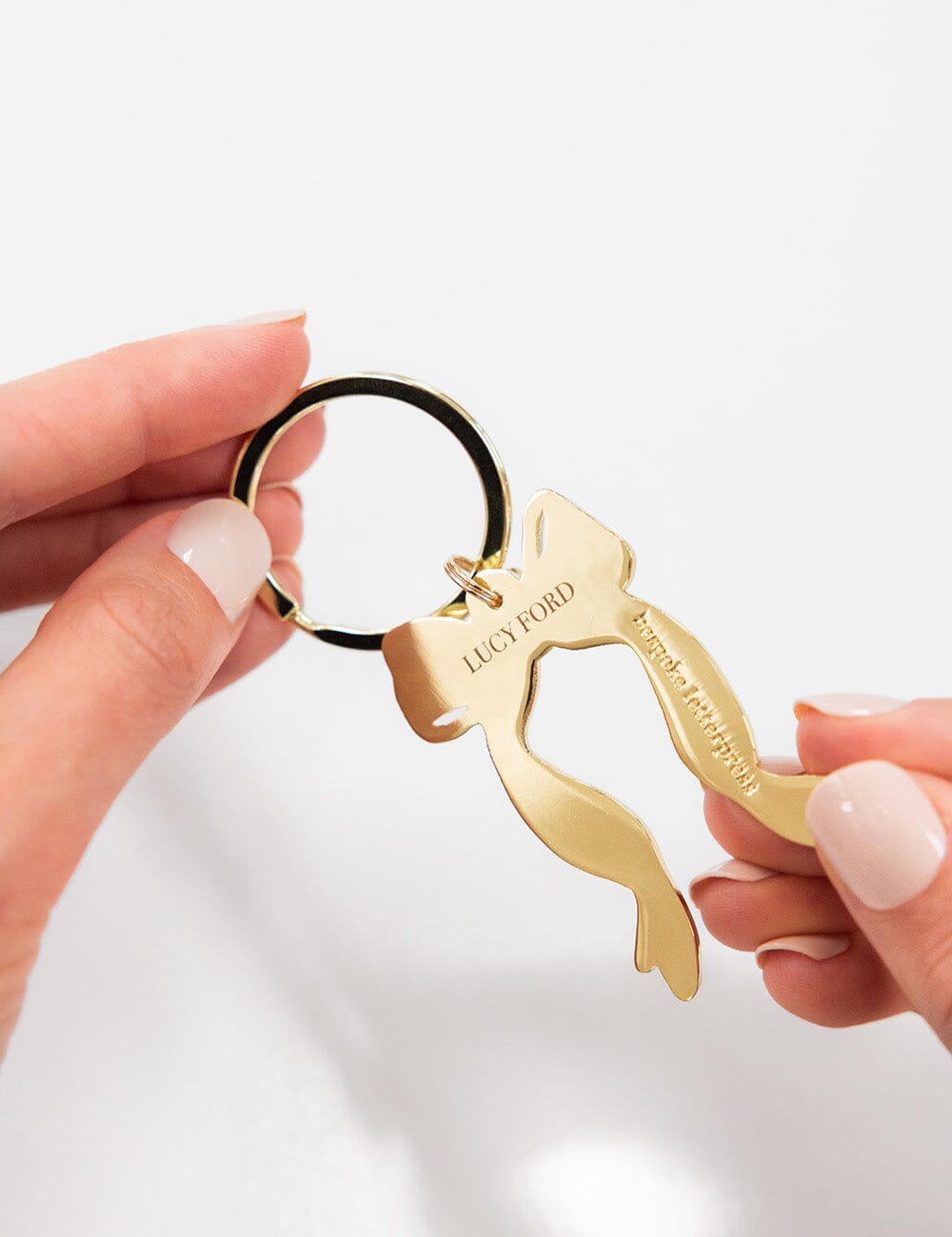 Ribbon Bow Enamel Keyring