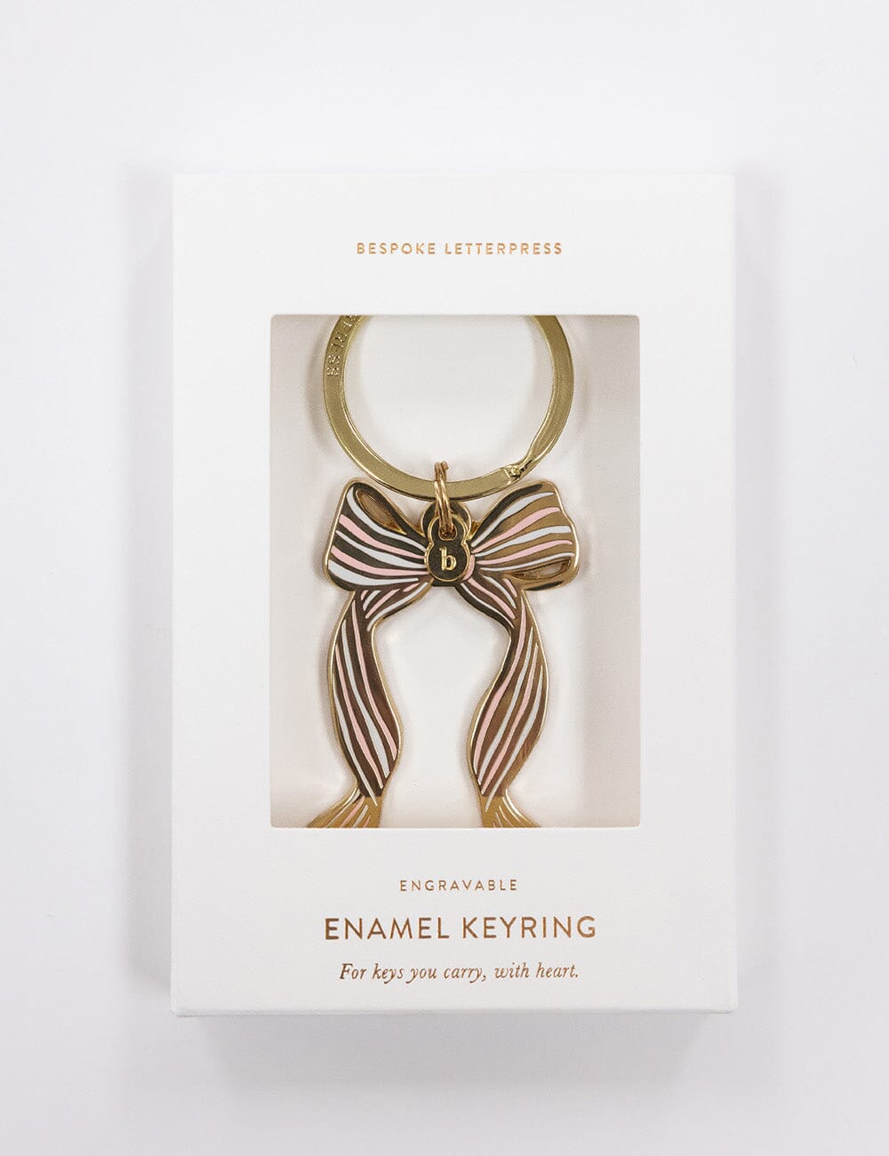 Ribbon Bow Enamel Keyring