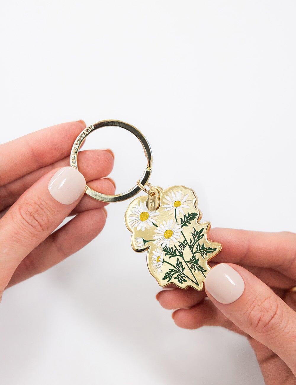 Daisies Enamel Keyring