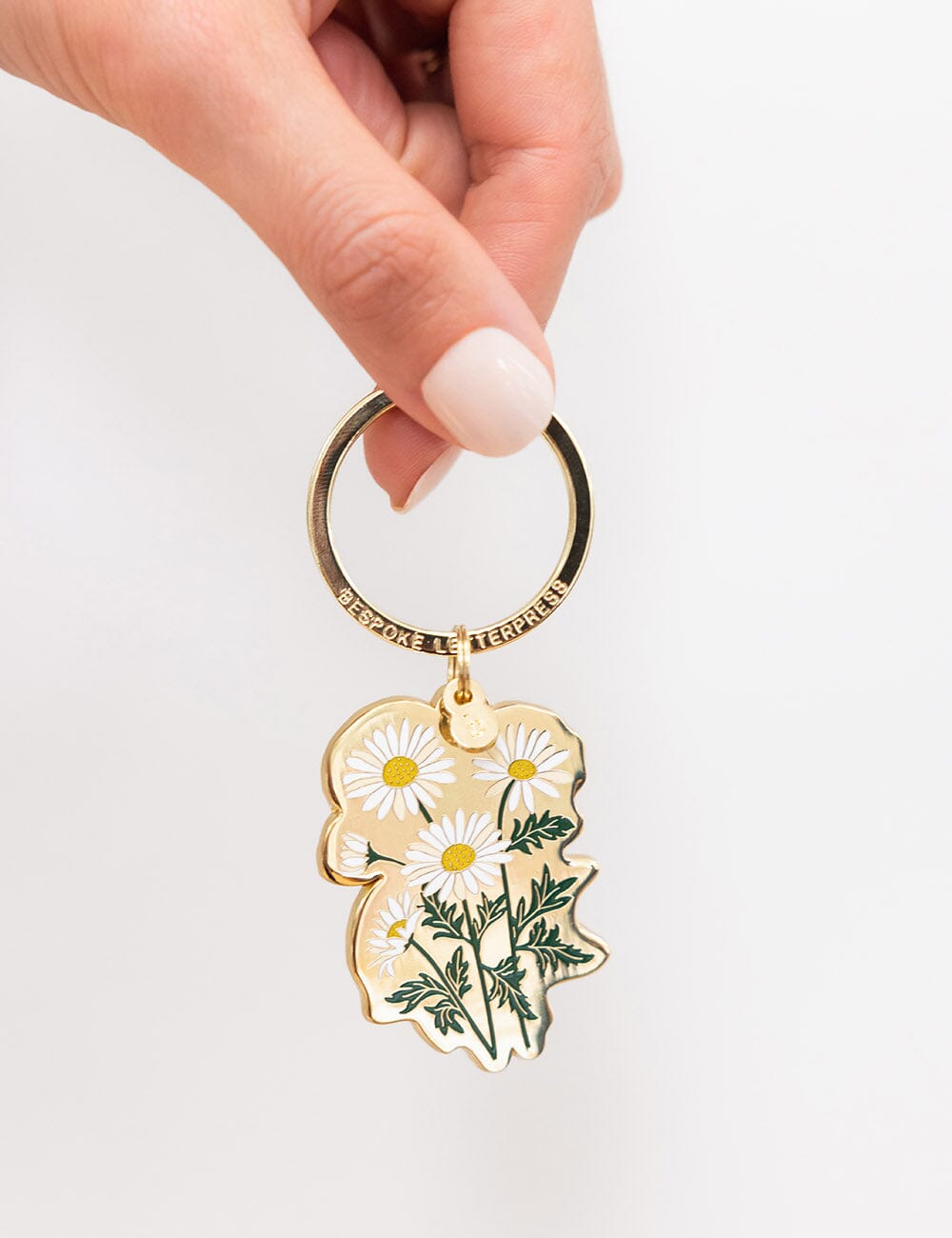 Daisies Enamel Keyring