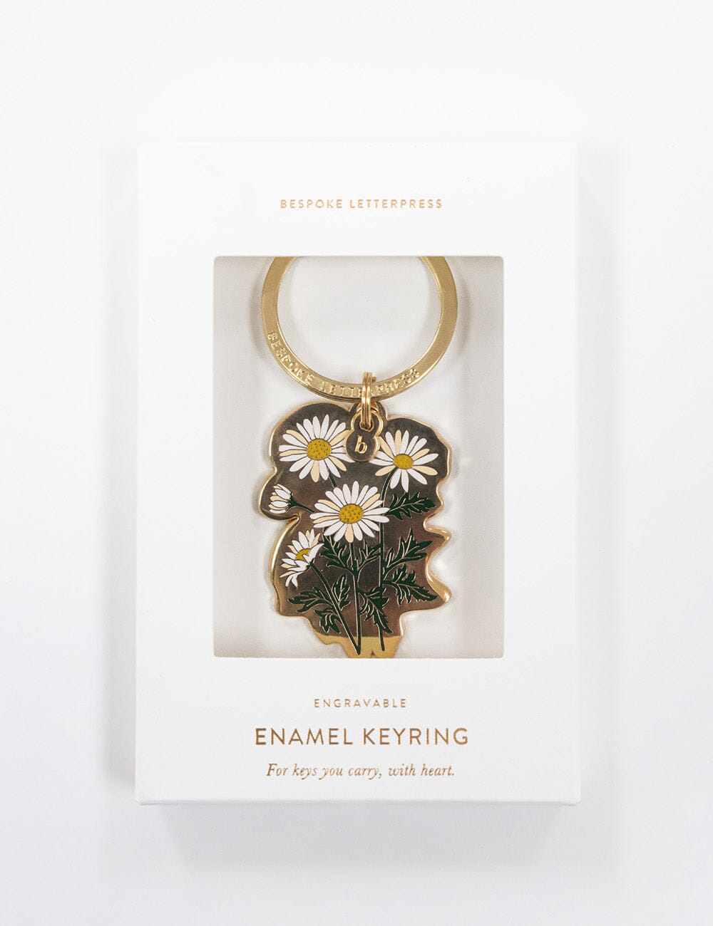 Daisies Enamel Keyring