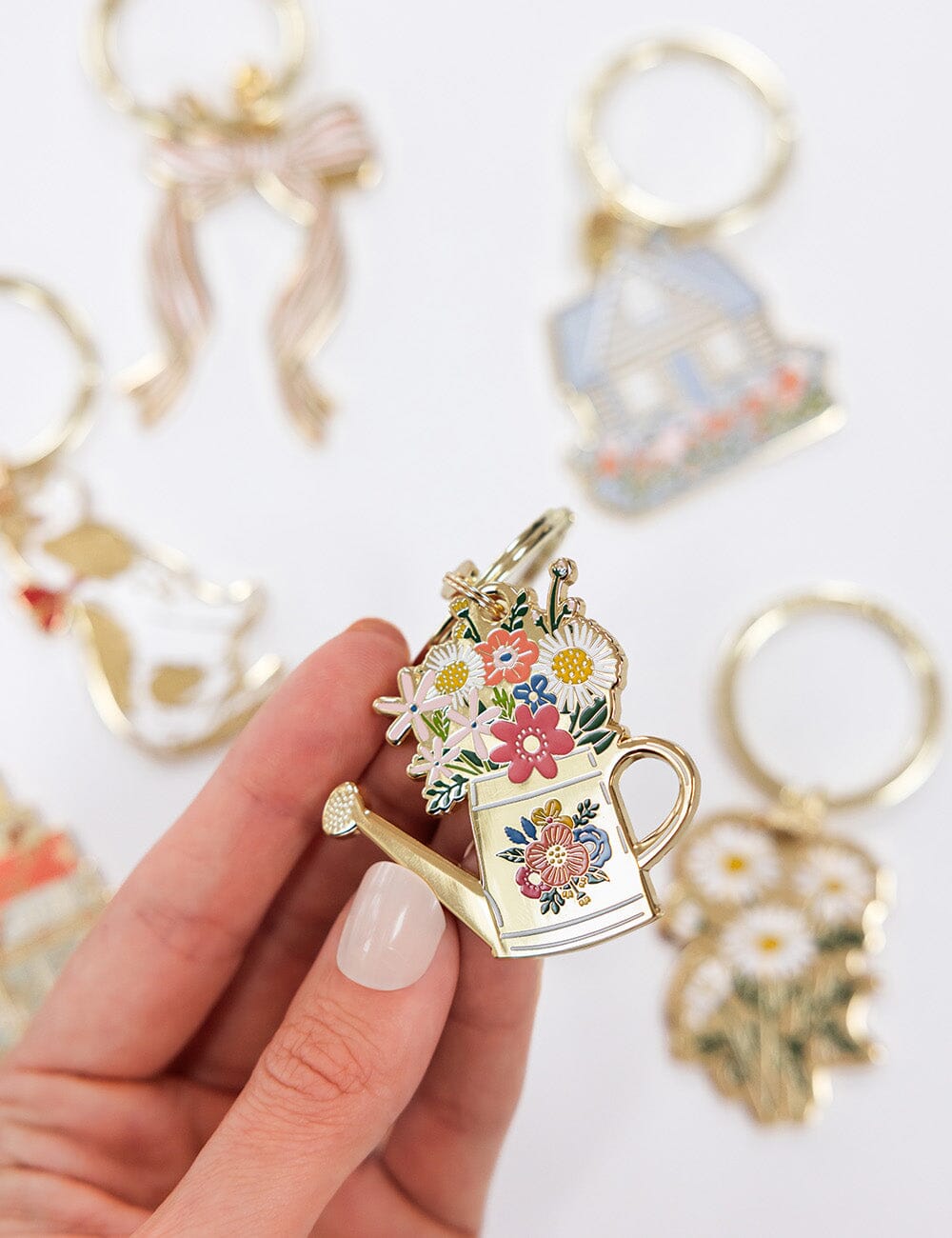 Bunch of Flowers Enamel Keyring